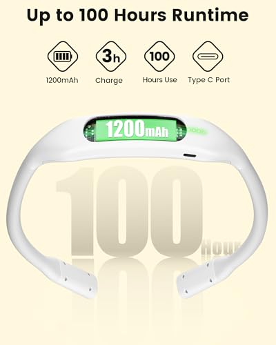 Glocusent Lightweight Neck Light for Reading in Bed, 1200mAh Rechargeable Book Light, Hands-Free Reading Light, 5 Colors, 5 Brightness Adjustable, Private Bedtime Reading for Book Lover - color: White
