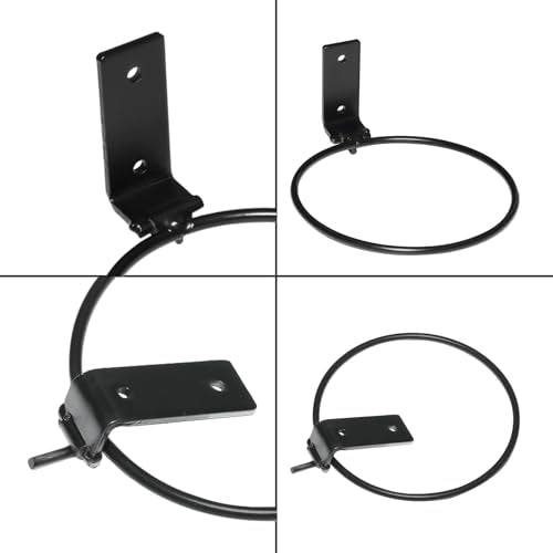 2 Pack Wall Mounted Plant Holder,Plant Pot Holder,Hanger Heavy Duty Flower Pot Ring for Outside,Foldable Wall Plant Holder,5 Inch(Black) - color: Foldable, size: 5inch，2pcs