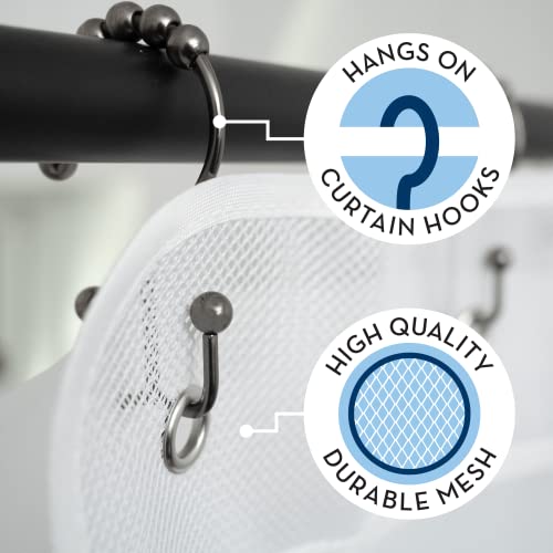 S&T INC. Shower Organizer, Shower Caddy & Bathroom Organizer, 2 Pack, White - color: Clear