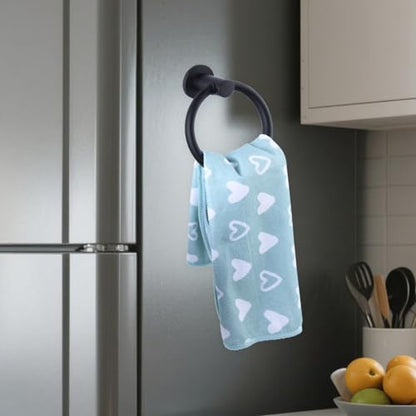 Magnetic Towel Holder for Refrigerator, Magnet Towel Ring Hand Towel Bar Hook Hanger for Fridge, Kitchen Dishwasher, Stove, Oven, Sink, Laundry Washer, Dryer, Black
