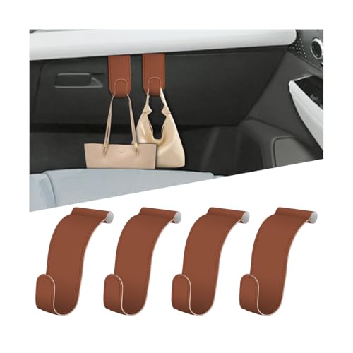 Bittwee Car Co-Pilot Glovebox Hooks, 4PCS Anti-Scratch Vehicle Passenger Seat Storage Hanger for Handbag Purse Umbrellas, Auto Interior Organizer, Universal for SUV Sedan Truck (Orange) - color: Orange/4PCS