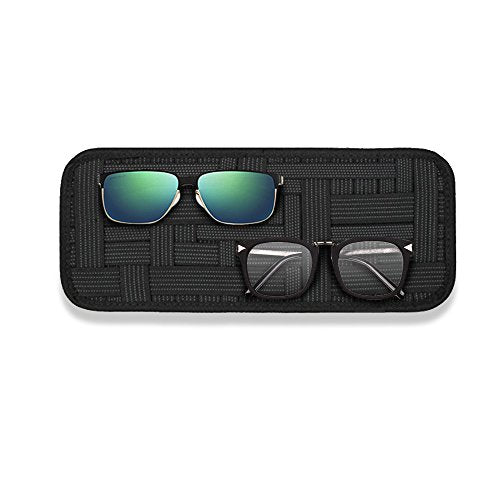 SourceTon 2 Packs Car Sun Visor Organizer, Car Visor Storage Anti-Slip Elastic Woven Board for Sunglass Holder Parking Fuel Card Digital Accessories