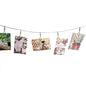 TFu Multi-Purpose Steel Wall Hanging Photo Display Cable Wire Rod with 12 Adjustable Clips for Hanging Photos Notes Postcard and Artworks (Rhombus) - size: Rhombus