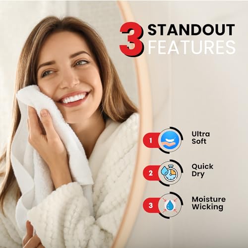 Infinitee Xclusives Gray Hand Towels for Bathroom - Set of 6 (16x28 inches) 600 GSM, 100% Cotton Ultra Soft, Quick Drying, Hotel Quality Hand Towel Set (Charming Grey, Hand Towels) - color: Charming Grey, size: Hand Towels - 6 Pack