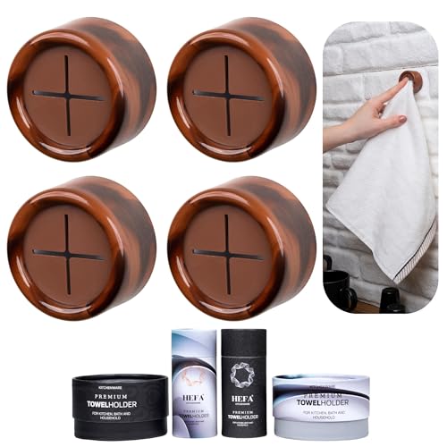 HEFA Towel Holder, Towel Hooks, Dish Towel Holder, Kitchen Organization, Bathroom Accesories, Kitchen Towel Hook, Kitchen Towel Holder, Christmas Gift, Kitchen Gadgets 4 Pack - color: Chocolate Brown, size: 4 Pack