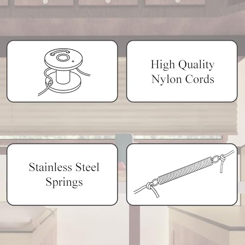 RV Blinds Repair Kit, RV Pleated Shade Repair Kit for Camper Windows, Travel Trailers, Camper Blinds, Day/Night Blinds, Pull Down Shades for Motorhome, Cappuccino