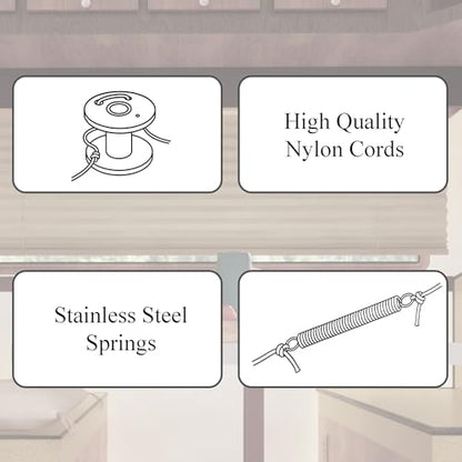 RV Blinds Repair Kit, RV Pleated Shade Repair Kit for Camper Windows, Travel Trailers, Camper Blinds, Day/Night Blinds, Pull Down Shades for Motorhome, Cappuccino