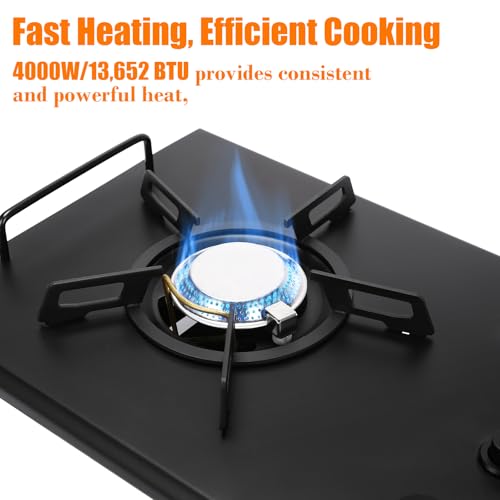 Camping Stove for IGT Table, Portable Isobutane Gas Stove with Carry Bag, 4000W Camp Stove,Folding Propane Burner, IGT Accessories for Picnic, RV, Car Trip, Tailgating, Patio, Backyard