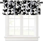 Black White Cowhide Valance, Milk Cow Western Farm Animal Skin Print Blackout Short Window Curtain for Farmhouse Kitchen Bedroom Living Room, 54x18inch - color: Cowhide-1