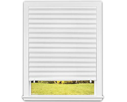 Redi Shade No Tools Original Light Filtering Pleated Paper Shade White, 36" W x 72" L, 6 Pack - color: White, size: 36" W x 72" H