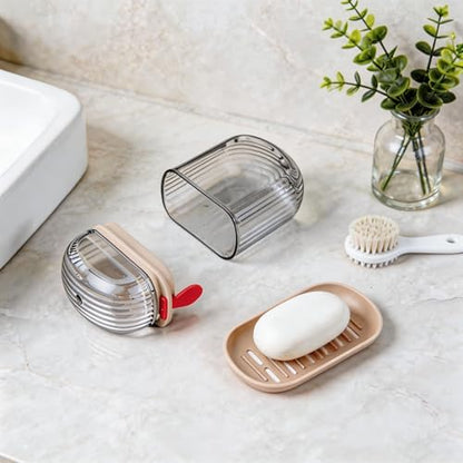 2 Pack Small Travel Soap Case, Leakproof Soap Container, Portable Bar Soap Container Holder for Gym, Camping Essentials, Hiking, Travel Size
