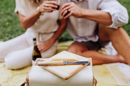 PICNIC TIME Corsica Wine and Cheese Picnic Basket, 2-Bottle Wine Tote Bag, Gift for Wine Lovers, (Beige Canvas) - size: 9.75 x 6.5 x 13.75, style: Corsica Wine & Cheese Picnic Basket, 2-Bottle Wine Carrier