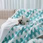 Waterproof Pet Blanket,Dog Bed Covers Couch Sofa Stylish Jacquard Pets Throw Blankets for Puppy Cats Washable Reversible Furniture Protection Covers (Blue Wave,S) - color: Blue Wave, size: S-71*100cm(28*40in)