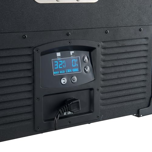 Explorer Bear 12 Volt Refrigerator 12V Car Fridge 12/24V DC 110-240V AC Portable Freezer Compressor Cooler 0℉-50℉ 3-Year Warranty for Truck Van RV SUV Boat Trailer Travel Road Trips Camping… - size: 75L Dual Zone