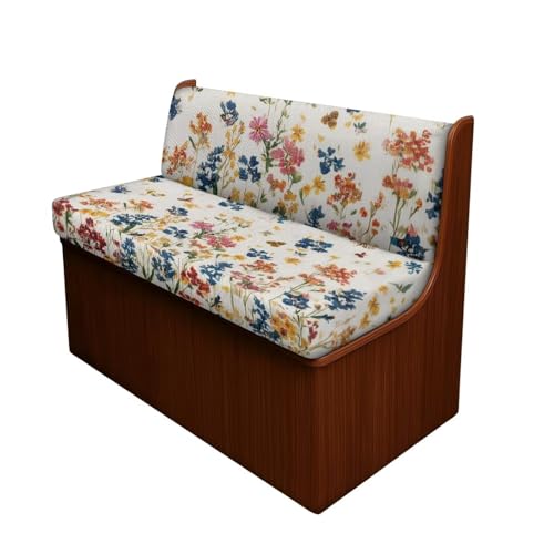 Boho Floral Butterfly Print RV Dinette Cushion Covers Camper Sofa Cushion Cover Stretchable RV Dinette Seat Covers 2Pcs with Backrest & Bench Cover 2Sets - color: Boho Floral Butterfly