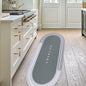 Rubber Bath mats Quick-Drying Non-Slip Bathroom mat Super Absorbent Bath mat Instant Dry Bath mat, Bathroom Rug in Front of The Kitchen Sink, Shower Room, Bathtub, Oval(Grey+17x47in) - color: Grey, size: 17x47in