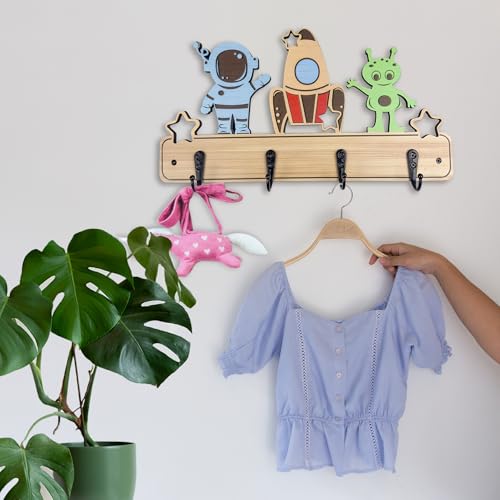 Dog Leash Holder for Wall Mount, Farmhouse Wooden Dog Claw Hooks, Paws Key Rack Accessories for Rustic Home Decor (Space) - size: space