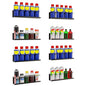 Riciakik 8 Pack Spray Bottle Holder Wall-Mounted, Aerosol Spray Can Holder Storage Rack, Heavy-Duty Paint Bottle Organizer with 40 Holes, Steel Black Spray Rack for Garage, Shop, Home or Tool Trailer - style: 8 Pack