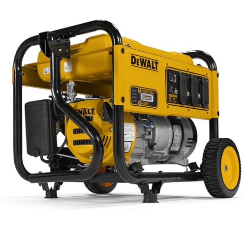 DeWalt 5,000 Starting Watt Portable Gas Generator, 223cc Engine, Idle Control Technology, CO Protect Carbon Monoxide Detection, Never-Flat Wheels, Emergency Jobsite Power, 49 State - style: 5,000 Starting Watts