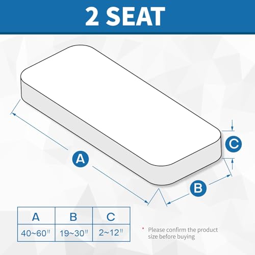 ZNSAYOTX Stretch Cushion Covers Sofa Loveseat Cushion Couch Seat Covers Slipcovers Soft Replacement Unique Pattern Furniture Protector with Elastic Bottom (Light Coffee, 1 Pc 2-Seat Cushion Cover) - color: Light Coffee, size: 1 Cushion Loveseat