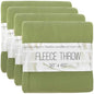 (24 Pack) Bulk Fleece 50x60 Throw Blankets for Wedding Favors, Homeless Women, Men, Homes, Bed, Sofa, Couch, Office, Pet Blankets, Travel | Soft Warm Lightweight Throw Blankets in Bulk (Green) - color: Green