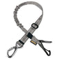 AUBELL Dog Seat Belt for Car,Updated 3-in-1 Adjustable Reflective Bungee Heavy Duty Dog Car Harness Tether with Clip Hook Latch & Buckle,Swivel Zinc Alloy Carabiner,Grey - color: Grey