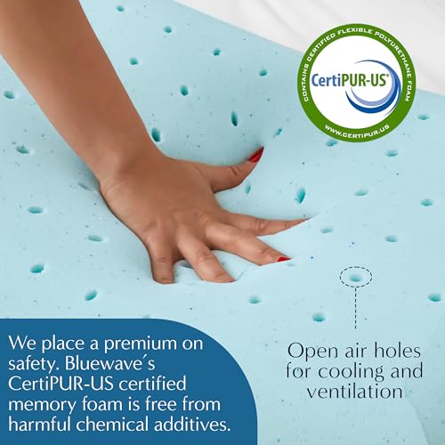 Bluewave Bedding Hyper Slim Gel Memory Foam Pillow for Stomach and Back Sleepers - Thin, Flat Design for Cervical Neck Alignment and Deeper Sleep (2.25-Inches Height, King Size) - style: 2.25"H Hyper Slim (King)