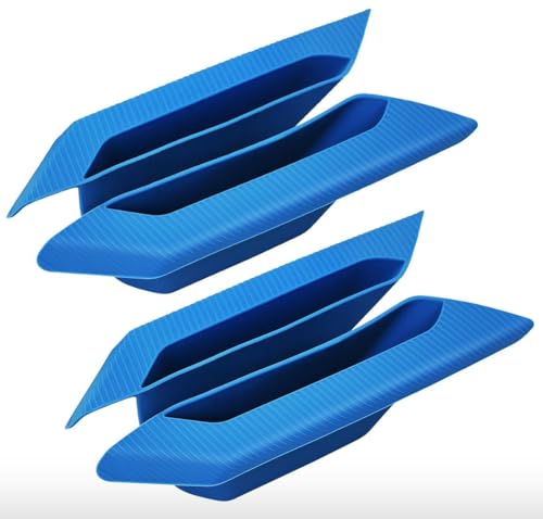 Bronco Door Handle Storage Box Custom Fit for Ford Bronco 2021-2025 4 Door Silicone Organizer with Noise Reduction & Scratch Protection Easy Install Accessory for Phone, Keys, Sunglasses(4PC Blue) - color: Blue, size: Front&Rear Door Handle Storage Box
