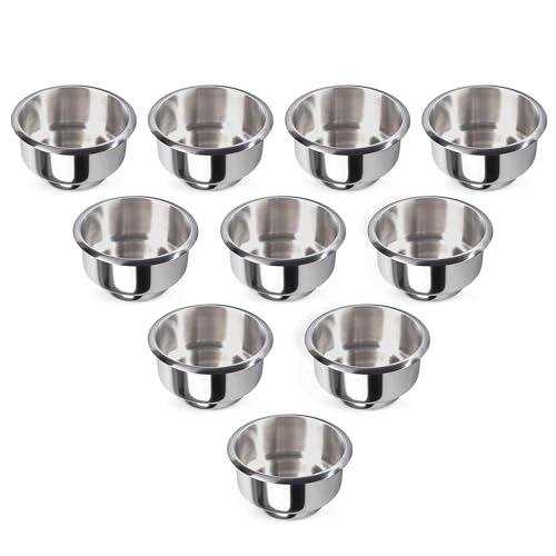 GSE Games & Sports Expert Stainless Steel Cup Holder, Drop-in Cup Holder for Casino Poker Tables, Work Desks, Boats, RVs, Cars & Trucks - color: Dual Size, size: 10-Pack
