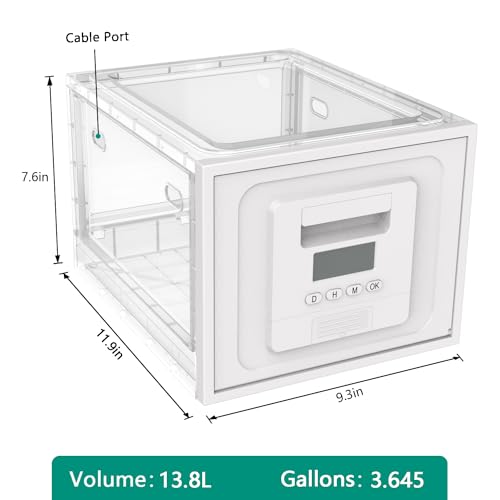 Time Lock Box for Food,Medicine Locker,Phone Jail Timer,PS5 Game Prison,Snacks Lockbox,Release Stress,Anxiety Relief,Gadget Gift | Combination Timed Locking Container | Kitchen Clear Lockable Safe Box - color: Clear Timer