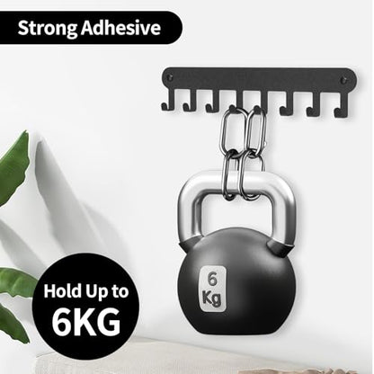 2 Pack Key Holder Wall Mount, Key Holder for Wall,Key Wall Holder, Key Hooks Hanging Keys, Key Hanger Wall Mount with 8 Hooks, Key Rack for Living Room, Kitchen, or Bathroo - color: Black