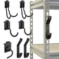 Wallmaster Boltless Shelving Hook Organizer Kit,7 Pcs Adjustable Storage Hanging Accessories for 1.5 inch Keyhole Rack,Garage Heavy Duty Tool Storage System - size: 7 pcs-Unspecified