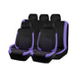 Car Seat Cover Full Sets, Polyester Foam Breathable Waterproof Vehicle Split Front Rear Seat Protectors, Automotive Interior Chair Cushion Pad, Universal for SUV RV Truck (Purple) - color: Purple
