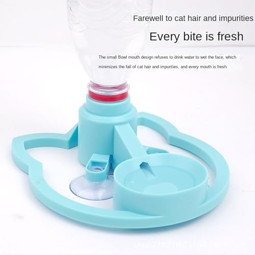 Cat Water Fountain Stand, Automatic Anti-Tipping Pet Supplies, Kitten Water Bottle Basin Stand, Pet Wa-TER Dispenser Station Stands for Puppy Kitten Breed Balcony - color: Blue
