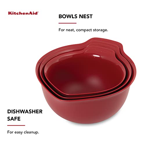 KitchenAid Universal Mixing Bowls, Set Of 3, Empire Red - color: Red, size: Set of 3
