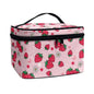Flashideas Cute Strawberry Cosmetic Bag Large Capacity Travel Make Up Bag Double Zippers Can Hold Makeup Brushes Skincare Toiletry Bag for Skincare Makeup Organizer Bag - color: Cute Strawberry 2