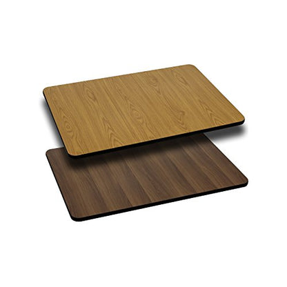 Flash Furniture Glenbrook 24'' x 30'' Rectangular Table Top with Natural or Walnut Reversible Laminate Top - color: Natural/Walnut, size: 24" x 30" Rectangular
