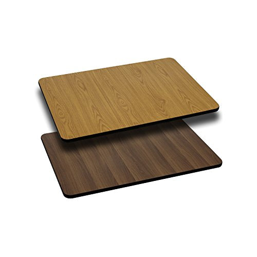 Flash Furniture Glenbrook 24'' x 30'' Rectangular Table Top with Natural or Walnut Reversible Laminate Top - color: Natural/Walnut, size: 24" x 30" Rectangular