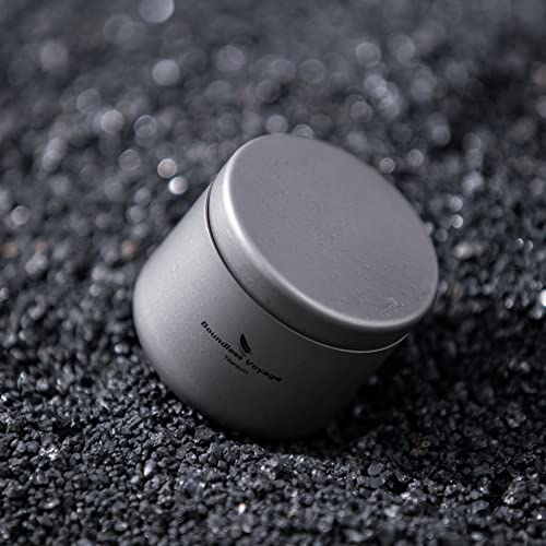 Boundless Voyage Titanium Small Tin Can Box Canister Tea Tins Coffee Tins Food Storage Container for Tea,Coffee, Herb, Candy, Chocolate, Sugar, Spices, Beans - color: Ti3200D-35ml-1pcs