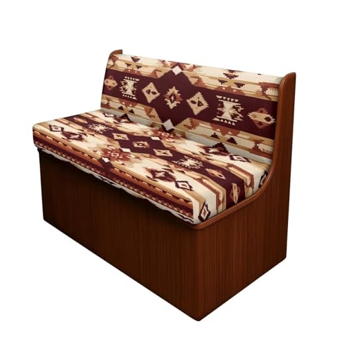 RV Dinette Cushion Covers Brown Aztec Print Camper Cushion Covers Dinette Booth Set Washable RV Couch Covers for Sofa Bed 2 Cushion RV Seat Covers Dinette Cushions Replacement - color: Aztec Brown