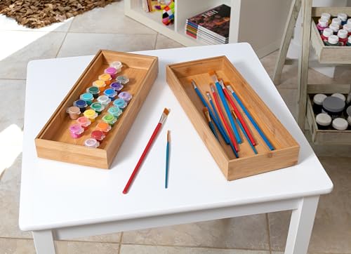 Lipper International 8186S Bamboo Wood Stacking Drawer Organizer Box, 6" x 15" - size: 6" x 15"