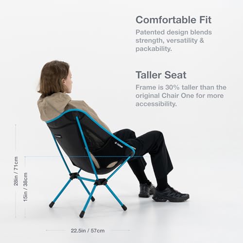 Helinox Chair One (re) High-Performance Camping Chair, Lightweight Compact Collapsible Outdoor Chairs, Backpacking, Picnic, Adventures, Biscay Green - color: Biscay Green
