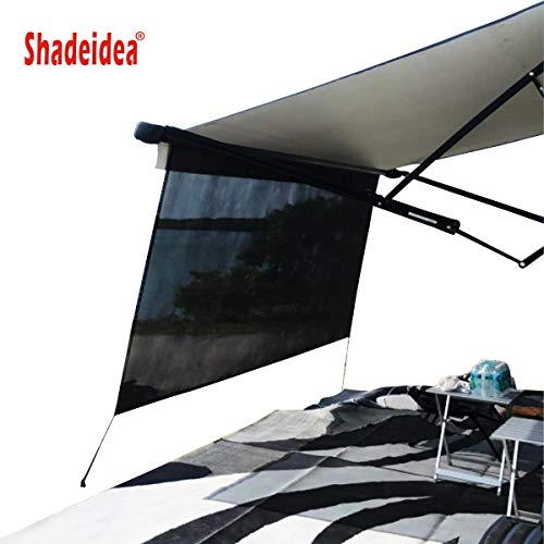 Shadeidea RV Awning Sun Shade Screen for Awning - 9' X 9' 5'' Black Mesh Sunshade Motorhome Camping Trailer UV Sunblocker Canopy Sunscreen - 3 Year Warranty - size: 9' 0'' x 9' 5'' -Actual Measurement