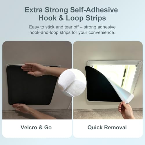 RV Roof Vent Blackout Shade - 16x16 Inch Skylight Window Insulator - UV Rays Protection Camper Trailer Fan Sun Cover - size: 16"x16"