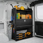 Adjustable Cargo Van Shelving with Lockable Door and Hooks, Heavy Duty Steel Storage 32" W x 46" H x 13" D, Fits Transit, ProMaster, Chevy Express, GMC Savana, Sprinter, Low/Mid/High Roof - size: 32" W x 46" H x 13" D