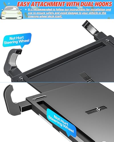Portable Large Steering Wheel Tray Table for Car - Adjustable Laptop Holder Desk & Food Trays, Car Tray that Fits Over Steering Wheel Cover, Eating Food & Working, Driver Office Accessories - style: Car Laptop Desk