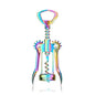 Blush Winged Corkscrew, Iridescent Bottle Opener, Cork Remover, Rainbow Wine Gift Accessory, Mirage, Set of 1 - style: Winged Corkscrew