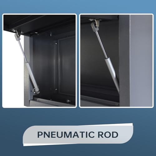 JZD Steel Wall Cabinet with Up Flip Door, Hanging Tool Cabinets, for Garage Workshop Office Basement Kitchen - size: M-02
