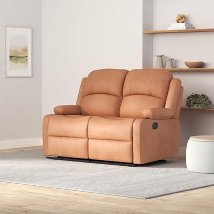 Camper Comfort 58" Wall Hugger Reclining RV Theater Seats | Double Recliner RV Sofa | RV Couch | Wall Hugger Recliner | RV Theater Seating | RV Furniture (Manual, Sand) - color: Sand, style: Manual
