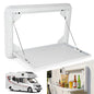 RV Folding Table Wall Mount, 21.3 x 17.7 Inch Aluminum Alloy Fold Down Picnic Work Table Kit for Campervan, Motorhome, Travel Trailer and Truck Camper, Exterior/Interior Use